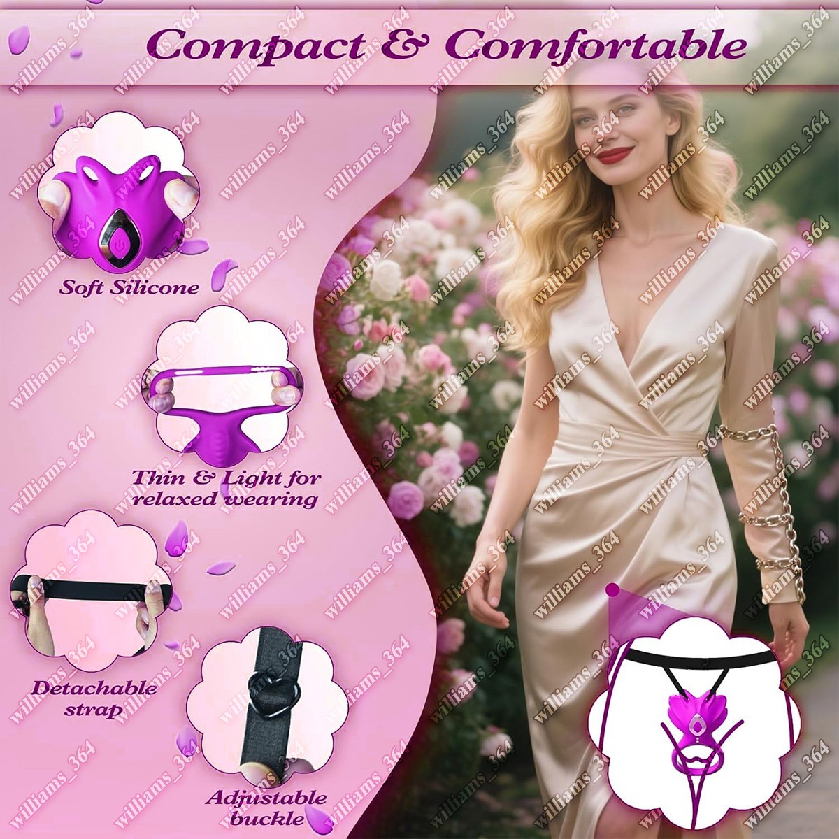 9 Funtions APP Remote Control Vibrating Wearable Panties C-String Sexy Underwear