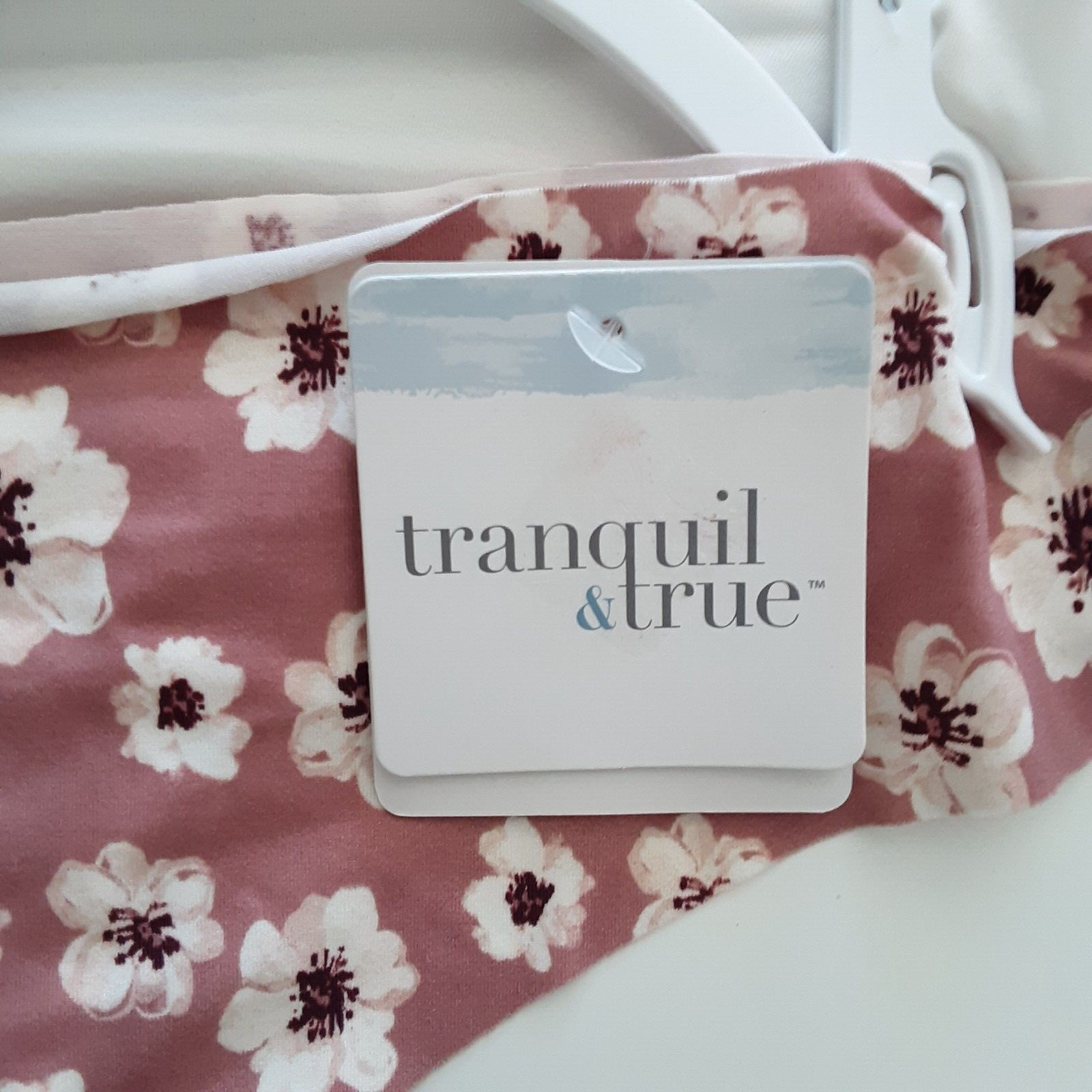 Tranquil & True Womens 1X Bikini Underwear Microfiber Purple Floral Ivory 3PK