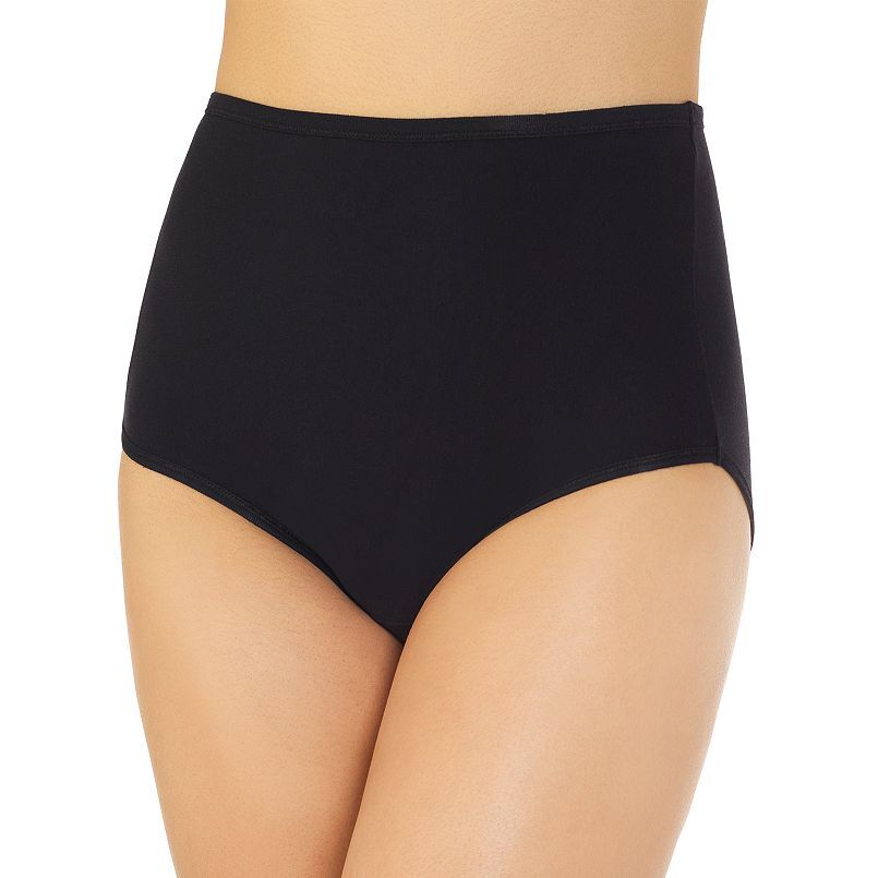 Vanity Fair Illumination Cotton Stretch Brief Panty 13316 Black Sz.9/2XL
