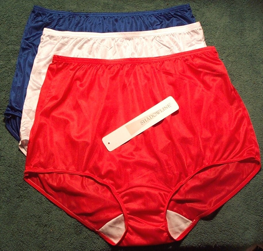 3 Pair Size 7 Assorted ShadowLine Hidden Elastic Classic Brief FREE SHIPPING!!