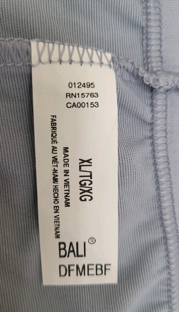 BALI One Smooth U Brief Panty DFMEBF Size XL GLO BLUE nwt $13.00