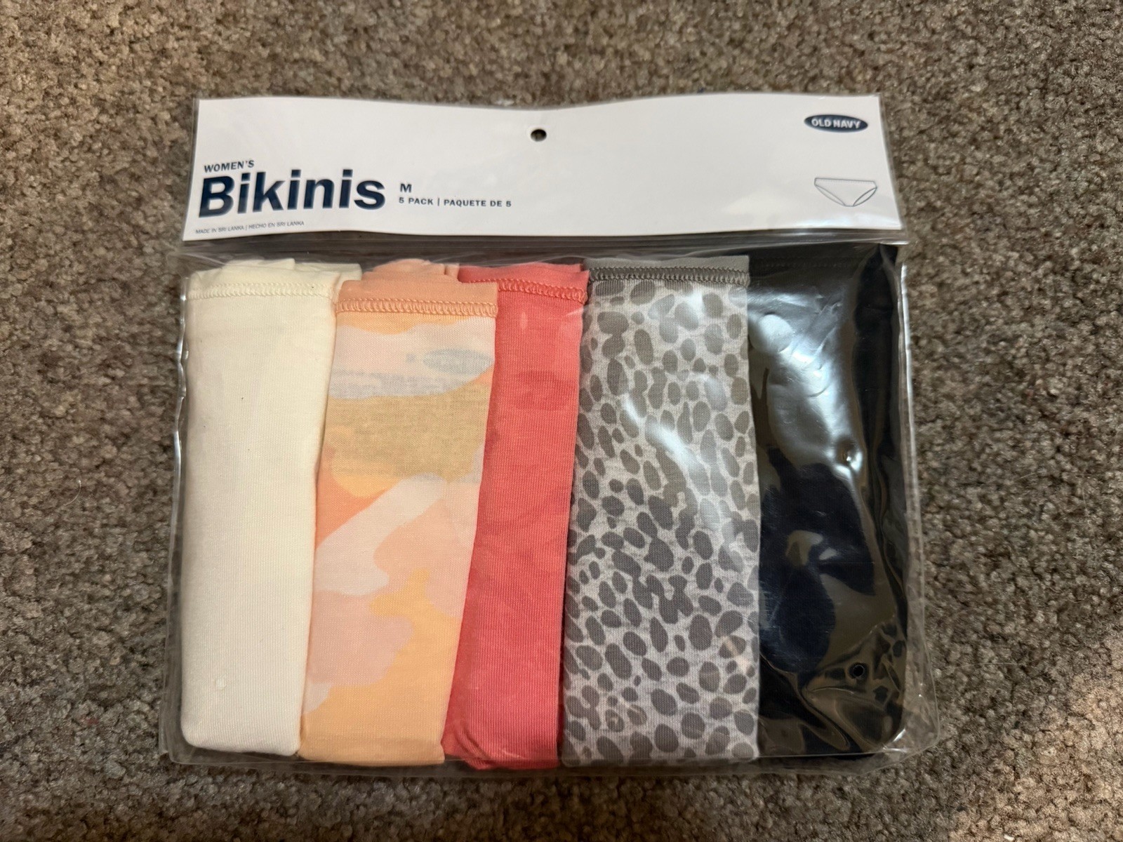 New 5 Pack Old Navy Women’s Bikini Underwear Multi Color Size Medium