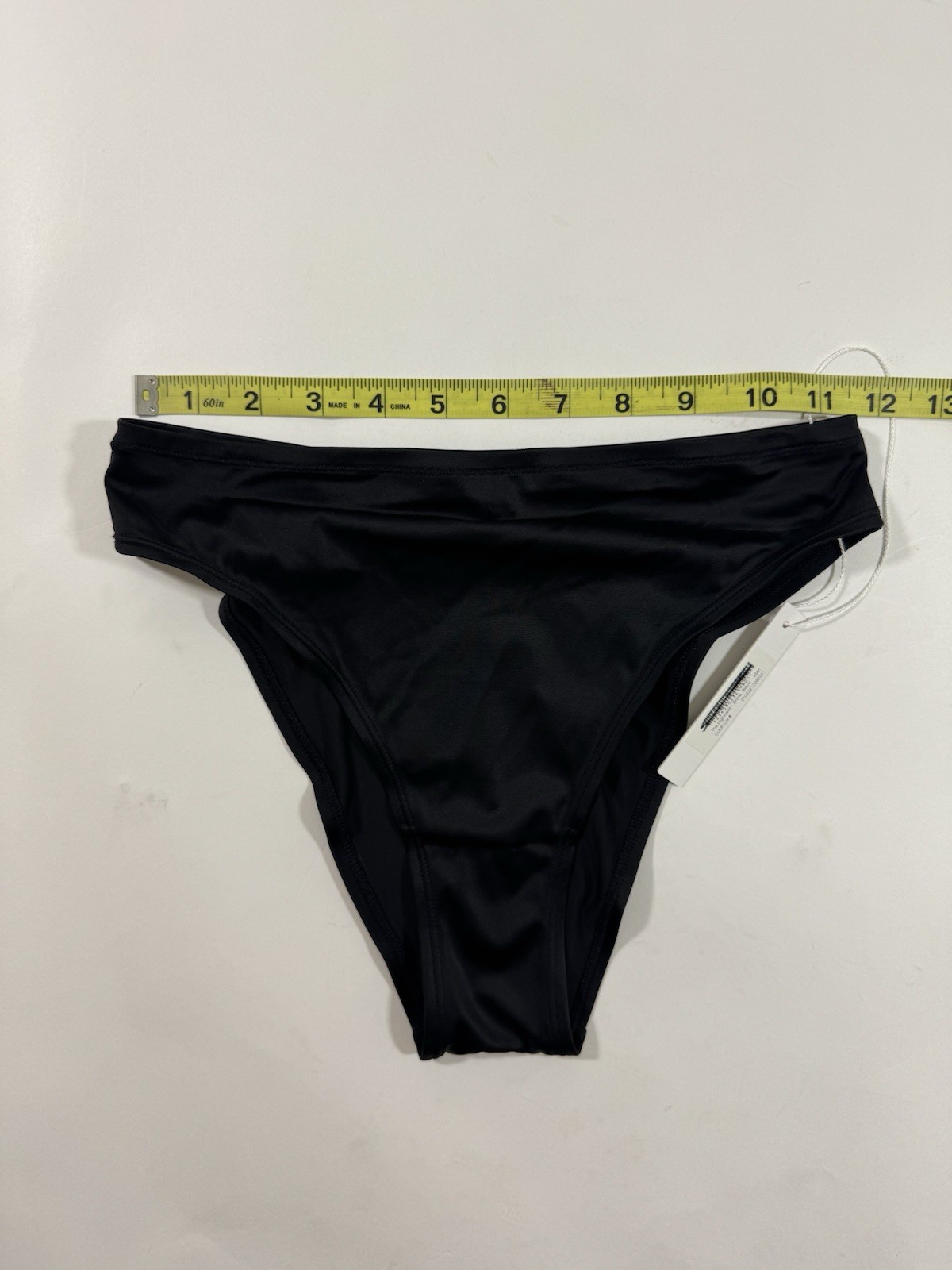 New CUUP The High Waist Satin Panty Black Shine Size 2 Small