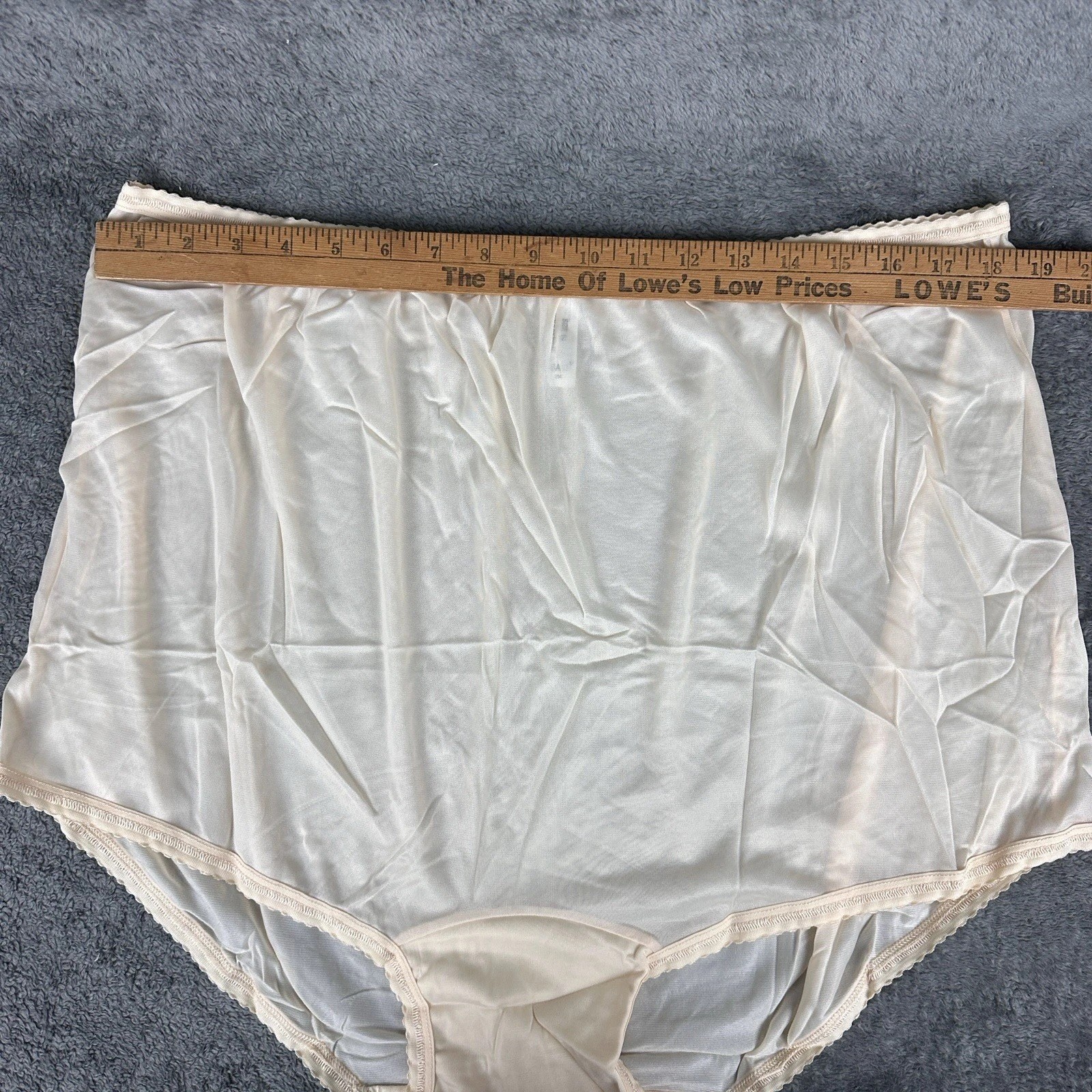 3 PAIR Bali Vintage Full Cut Silky Nylon Panties Mocha Briefs 23467 Size 14 NEW