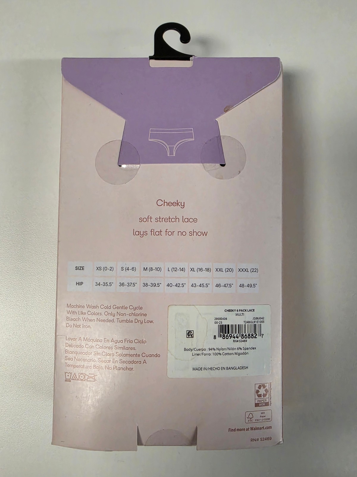 Joyspun Lace Cheeky Panty 6-Pack Size XXL (20) New!