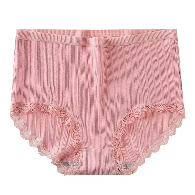 Lace Brief Panties High Waist Hip Lift Comfort Underwear Women Cotton Crotch