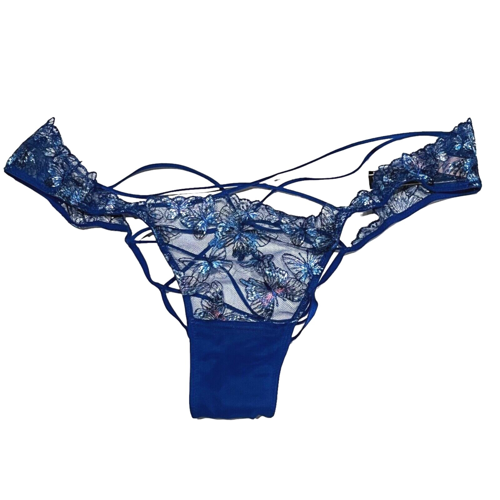 NWT VICTORIA’S SECRET Very Sexy Sz XS-S-M-XL Bue Lace Butterflies