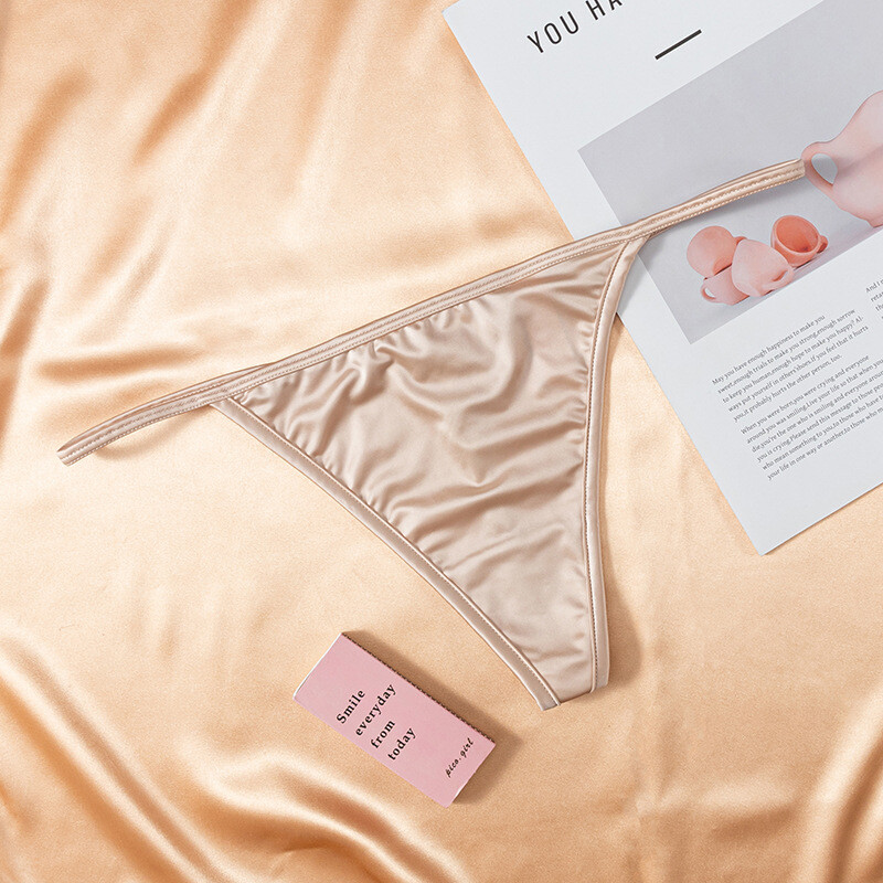 6PCS/LOT Sexy Ladies Womens Satin Panties Thongs G string Bikini Brief Underwear