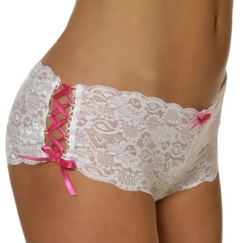 LoveFifi Women’s Crotchless Cutie Bootie Short Panty Regular and Plus