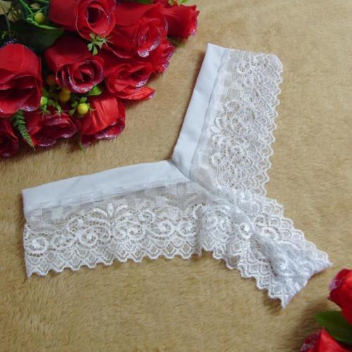 B6 Lovely White Black Pink Purple Blue Yellow Red Lacy Sissy thong panties Sz S