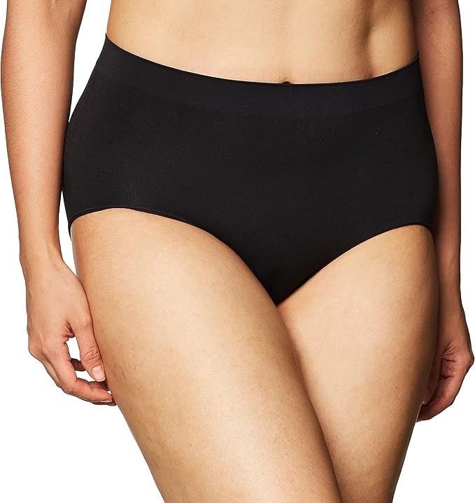 BALI One Smooth U Mid-Rise Black Brief Size 8/XL