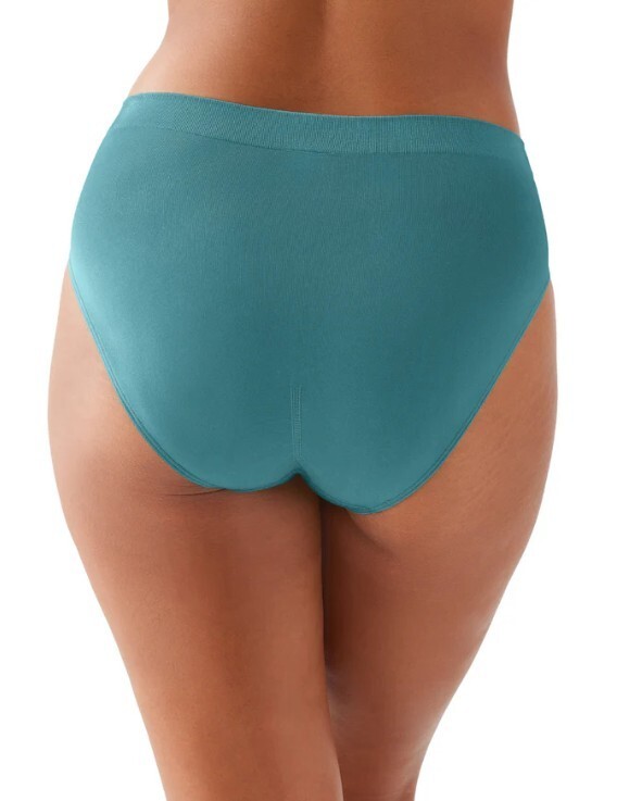NWT Wacoal 834175 “B-Smooth” Seamless Hi-Cut Brief Panty, Blue Teal (477), 2X