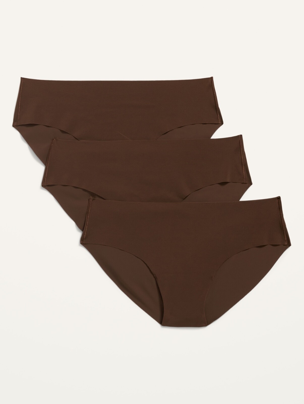 Old Navy Womens Soft-Knit No-Show Hipster Underwear 3-Pack Brown Size XS XL XXL