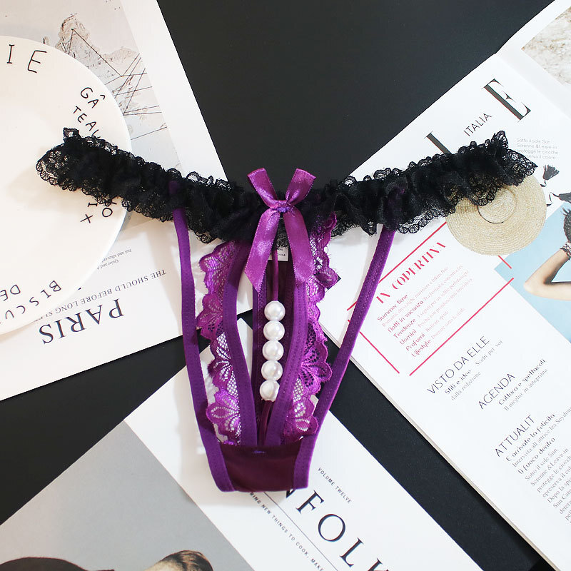 2 Pack Lot Sexy Womens Crotchles Panties G string Thong Underwear Lace Lingeries