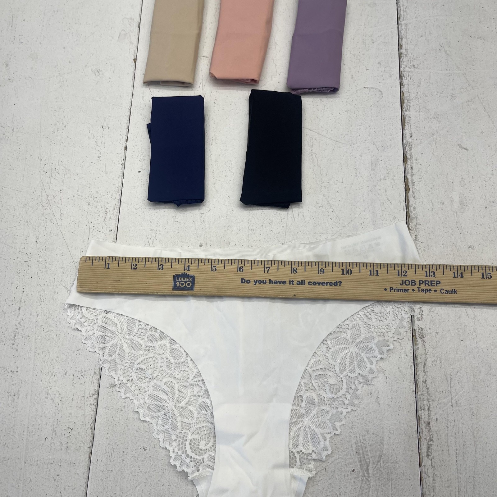 DHFBABY Bikini Panties Womens Medium Multicolor Lace Tagless 6 Pack Stretch