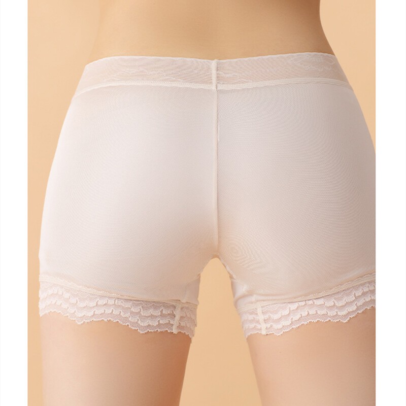 2 Pairs 100 Silk Safety Pants Mulberry Silk Flexible Lace Thin Home Pants NEW