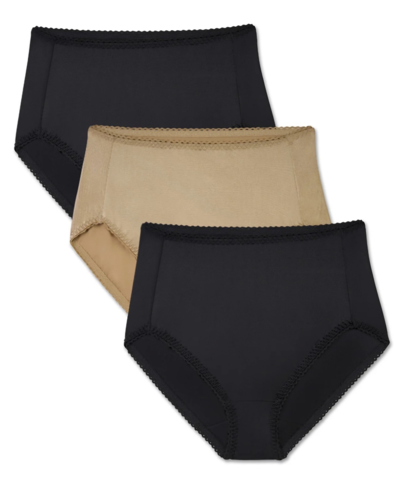 New Vanity Fair Light Control Smoothing Undershapers Hi-Cut 3 Pk Panties 5 Small