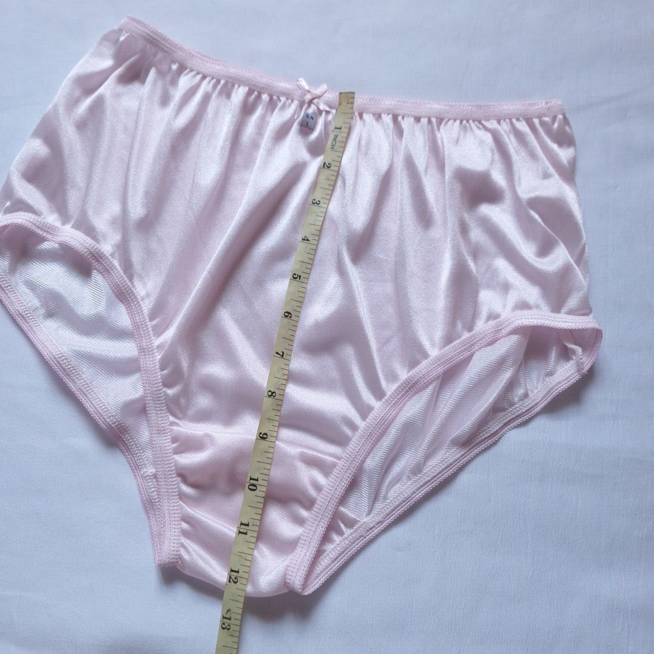 7pcs Pink Nylon Granny Panties Underwear Silky Soft Briefs High Waist 30″-36″ L