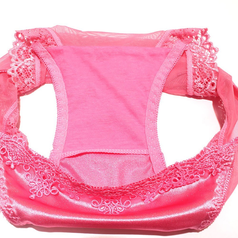 Satin Soft Underwear Lightweight Breathable Sexy Briefs Traceless Knickers