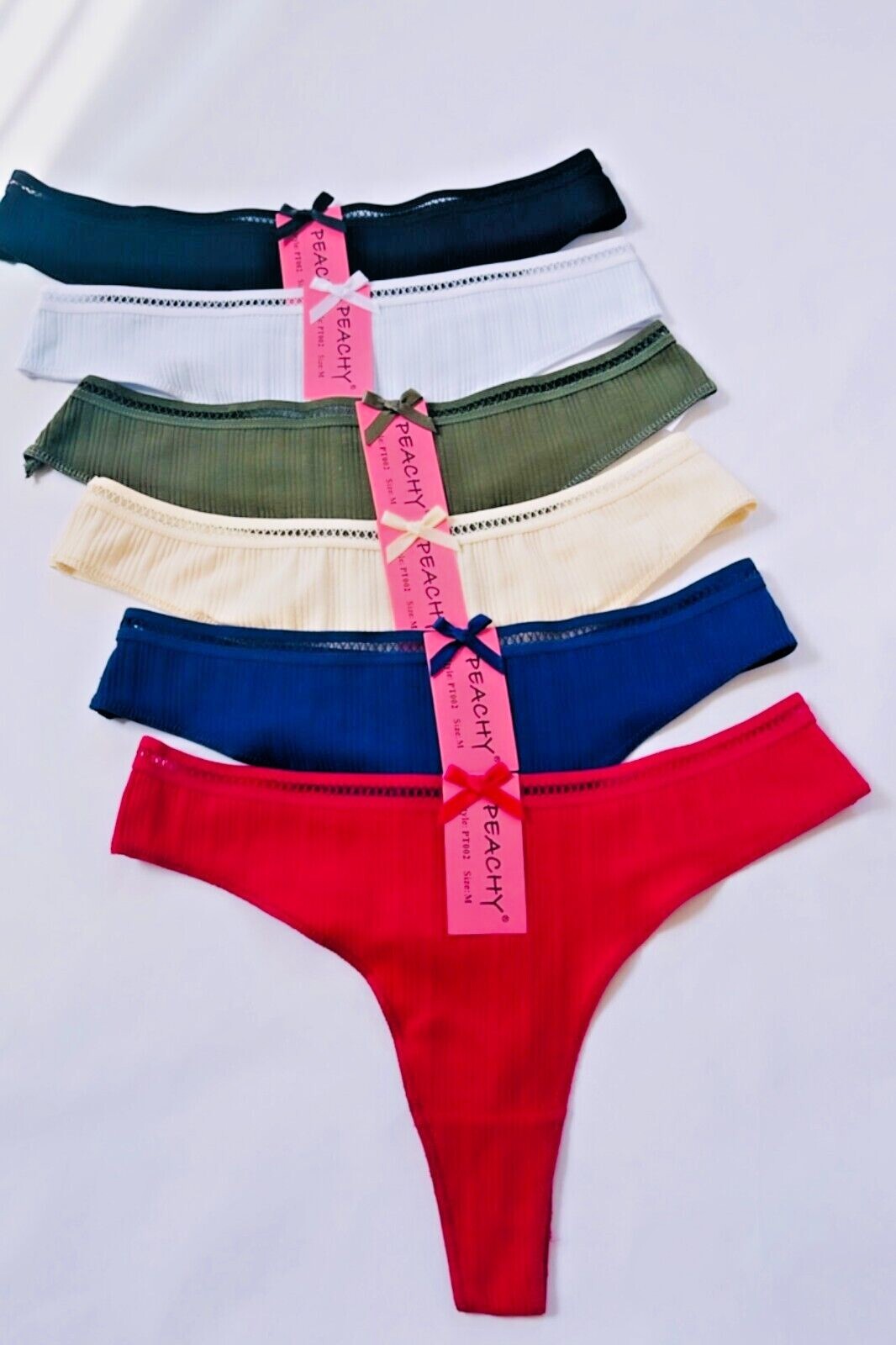 6 Pack Women’s Cotton Thongs Sexy Lace Underwear Panties Seamless Panty Lingerie