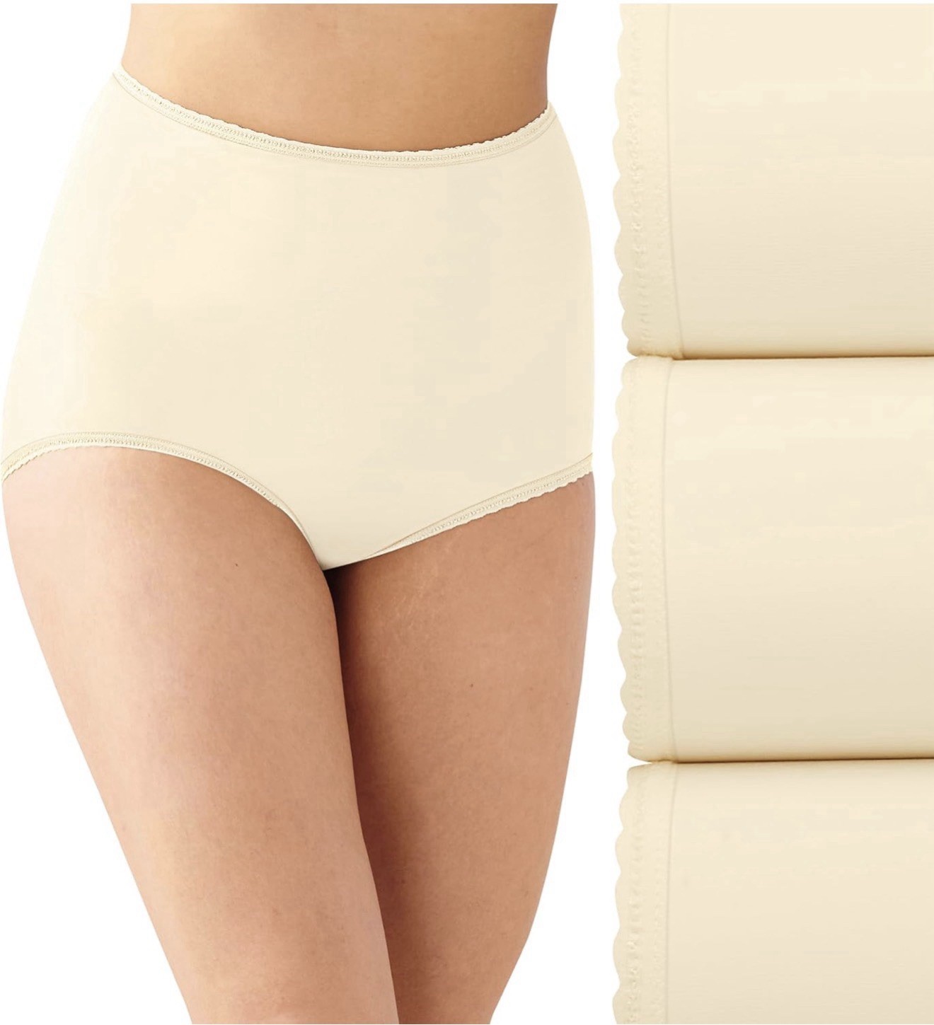 Bali womens Underwear Briefs Pack, 3-pack Skimp Skamp Brief Panties for Women XL