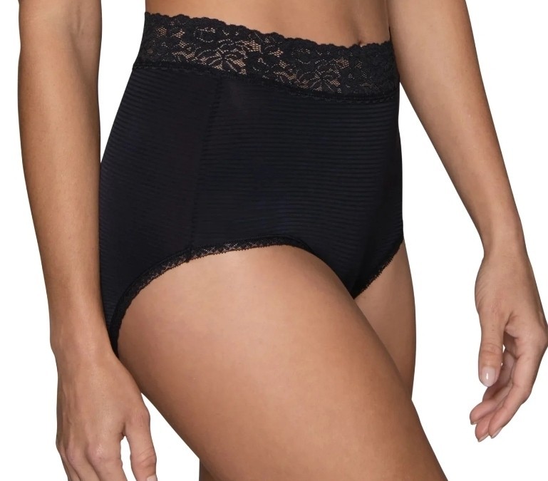 3X Size 10 XXXL Vanity Fair Radiant Lught & Luxe 3 Pack Brief Lace Trim Panties