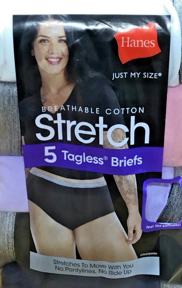 Hanes Just My Size Women’s Stretch Cotton Brief Underwear 5 Pack H21