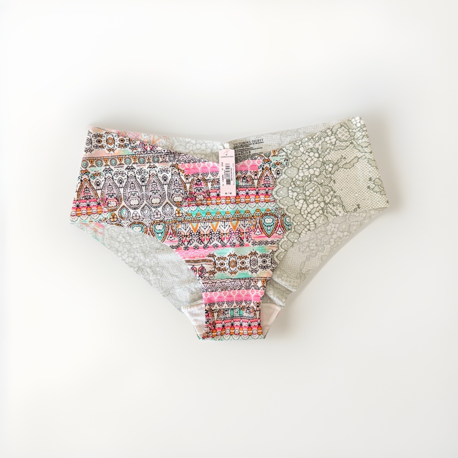 NWT Victoria Secret No Show Hip Hugger Panty M Rare, Discontinued Boho Hiphugger