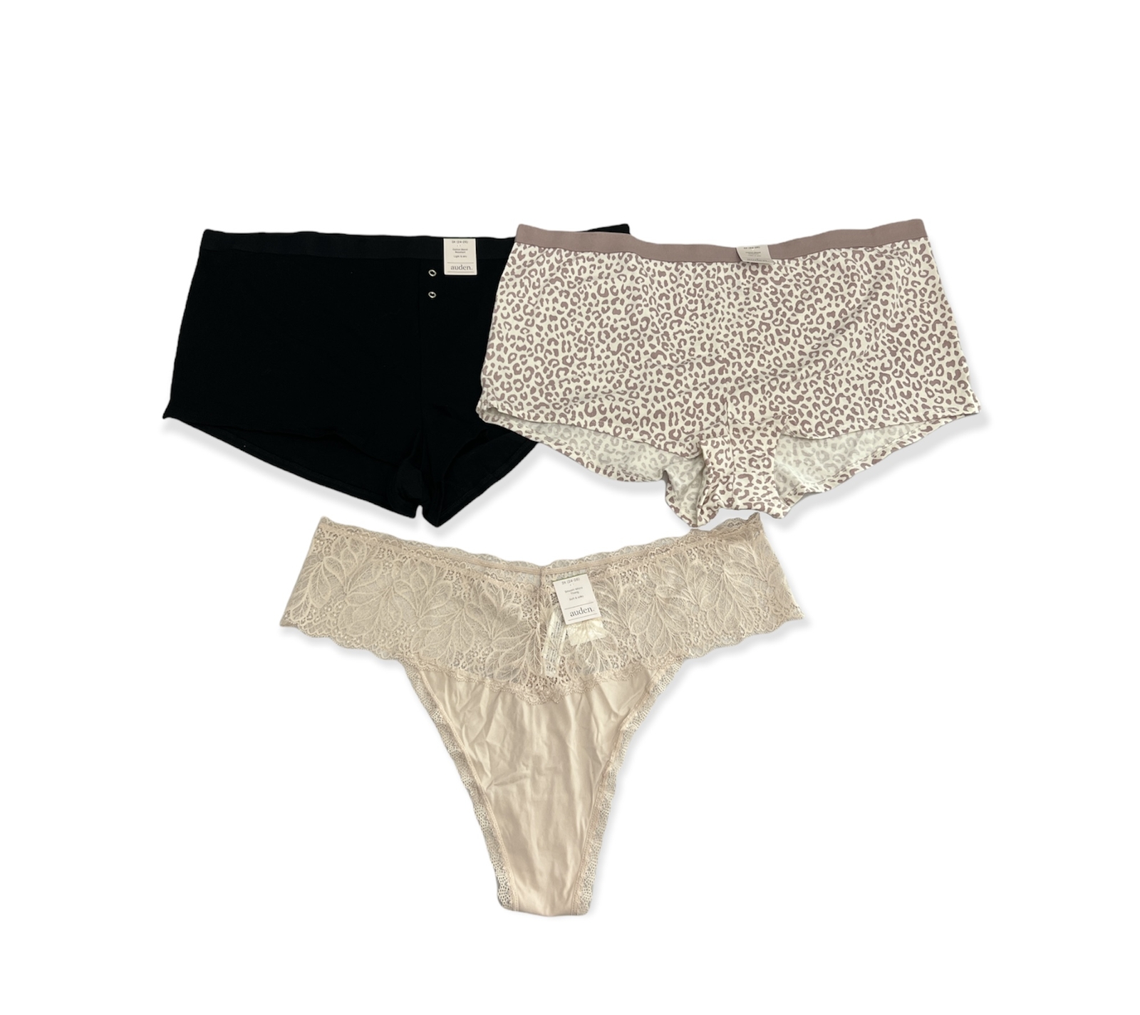 Women’s Plus 3pk Assorted Styles & Colors Underwear – Auden – 2X – S741
