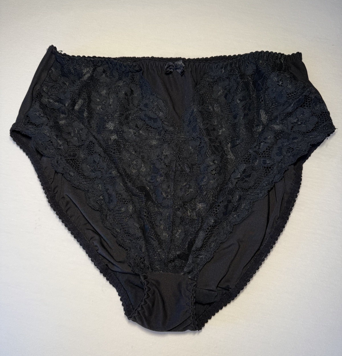 Vtg 90’s SECRET TREASURES SATIN and LACE Front Nylon Brief Panties sz XL