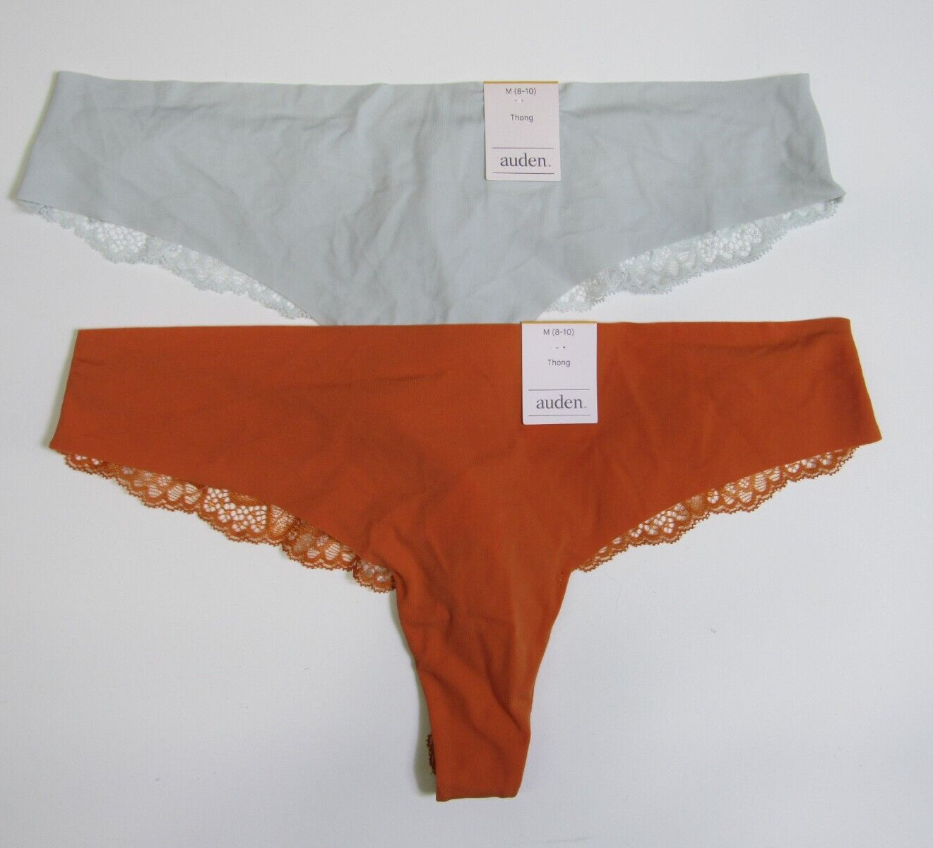 Auden Women’s Variety Thong 2 Pack Size Medium 8-10