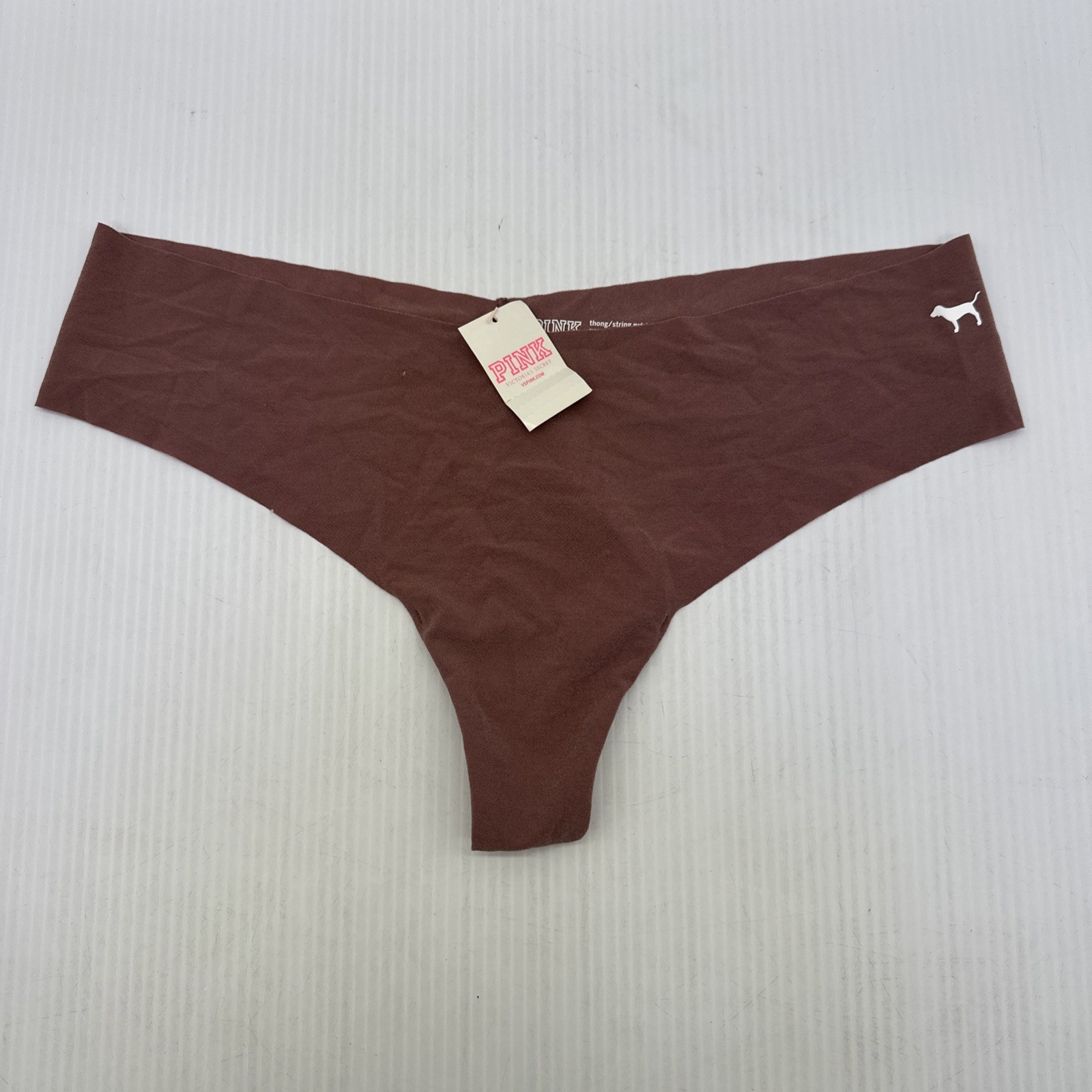 Victoria’s Secret PINK Single Seam Thong Soft Stretchy Panty Rose Large {96}