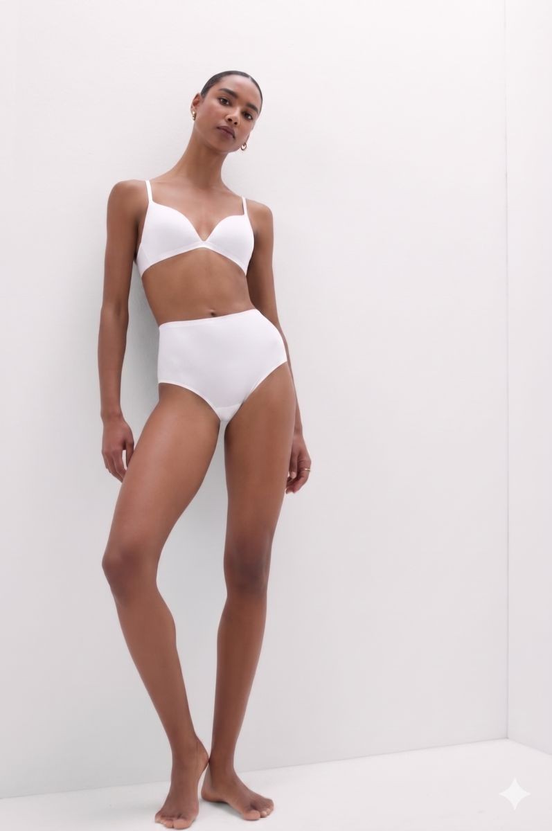 Jadea 8025 Women Invisible High Waist Thong Cotton Elastic Laser Thong