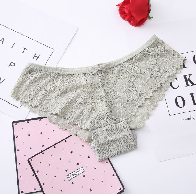 6 Pack Lot Women Sexy Lace Floral Brief Pantie Thong G-string Lingerie Underwear