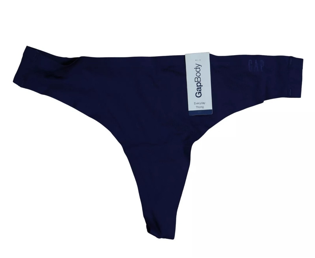 Gap GapBody Women’s Everyday Essentials Laser Bonded Thong Underwear Blue XL