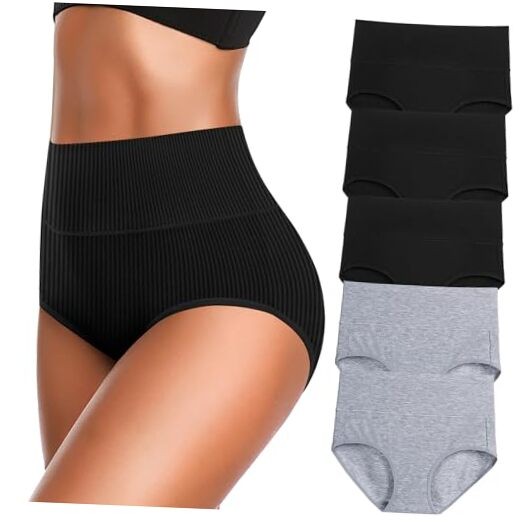 Women’s High Waist Cotton Underwear Super X-Large-XX-Large Classic-5pack