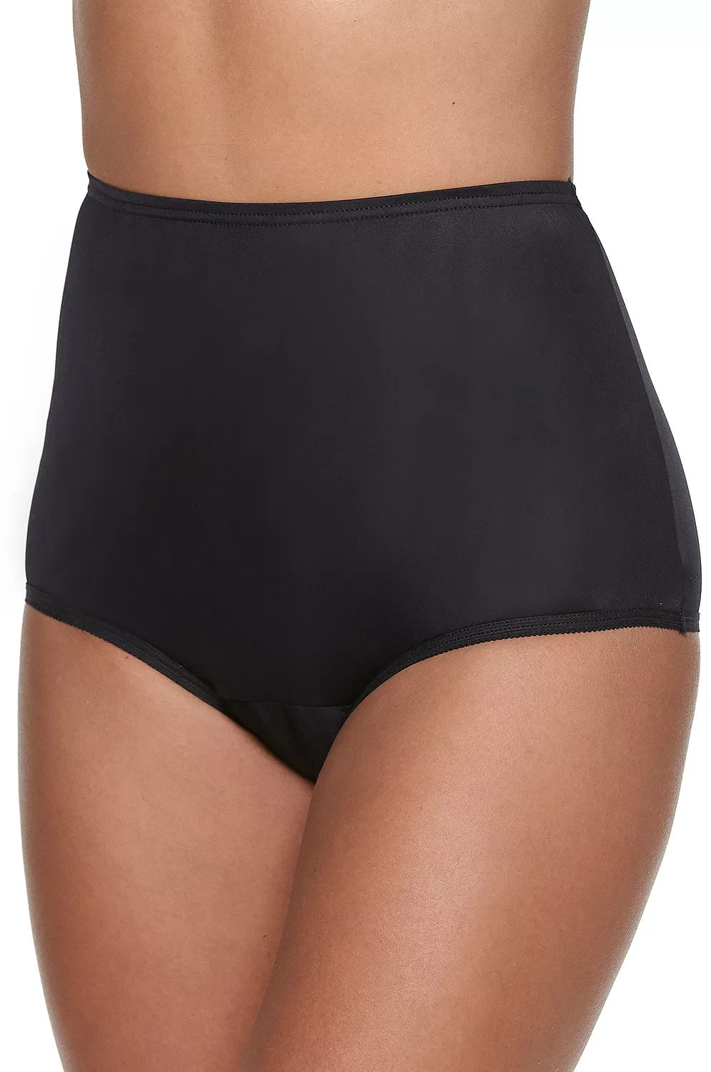 Vanity Fair Panties 2 Pack Black White Size 8 NWT Full Coverage Underwear Briefs