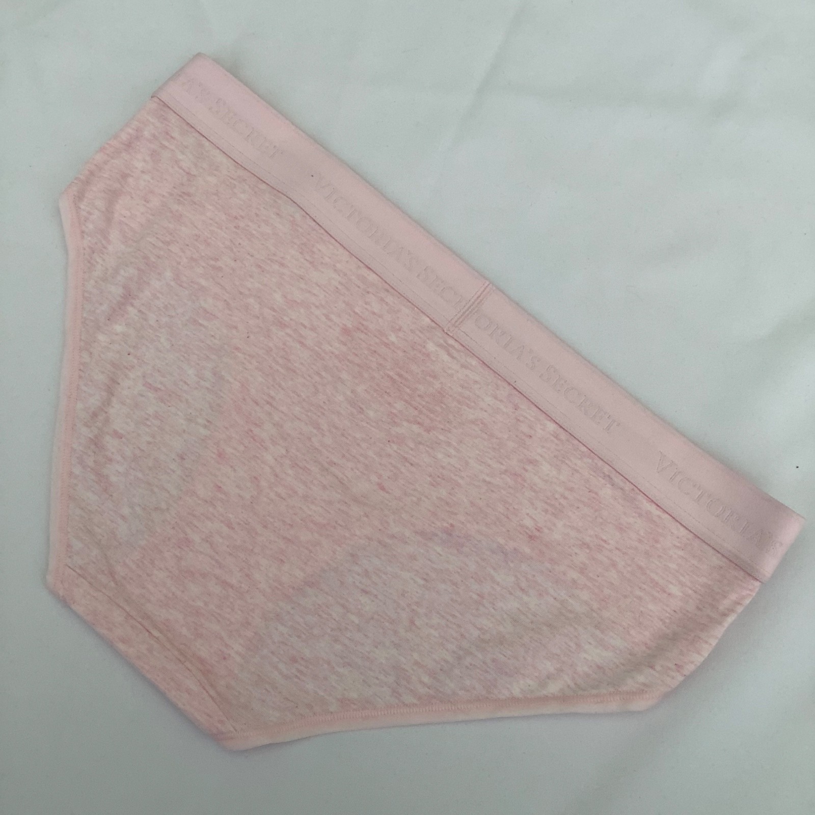 Victoria’s Secret Pale Pink Marl Logo Waistband Hiphugger Panties – Size M BNWT