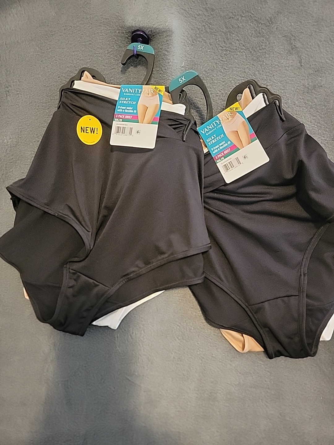NWT Vanity Fair V Frontwaist 3 Pack Brief 5xl/12 2 Packs 6 Pair Total