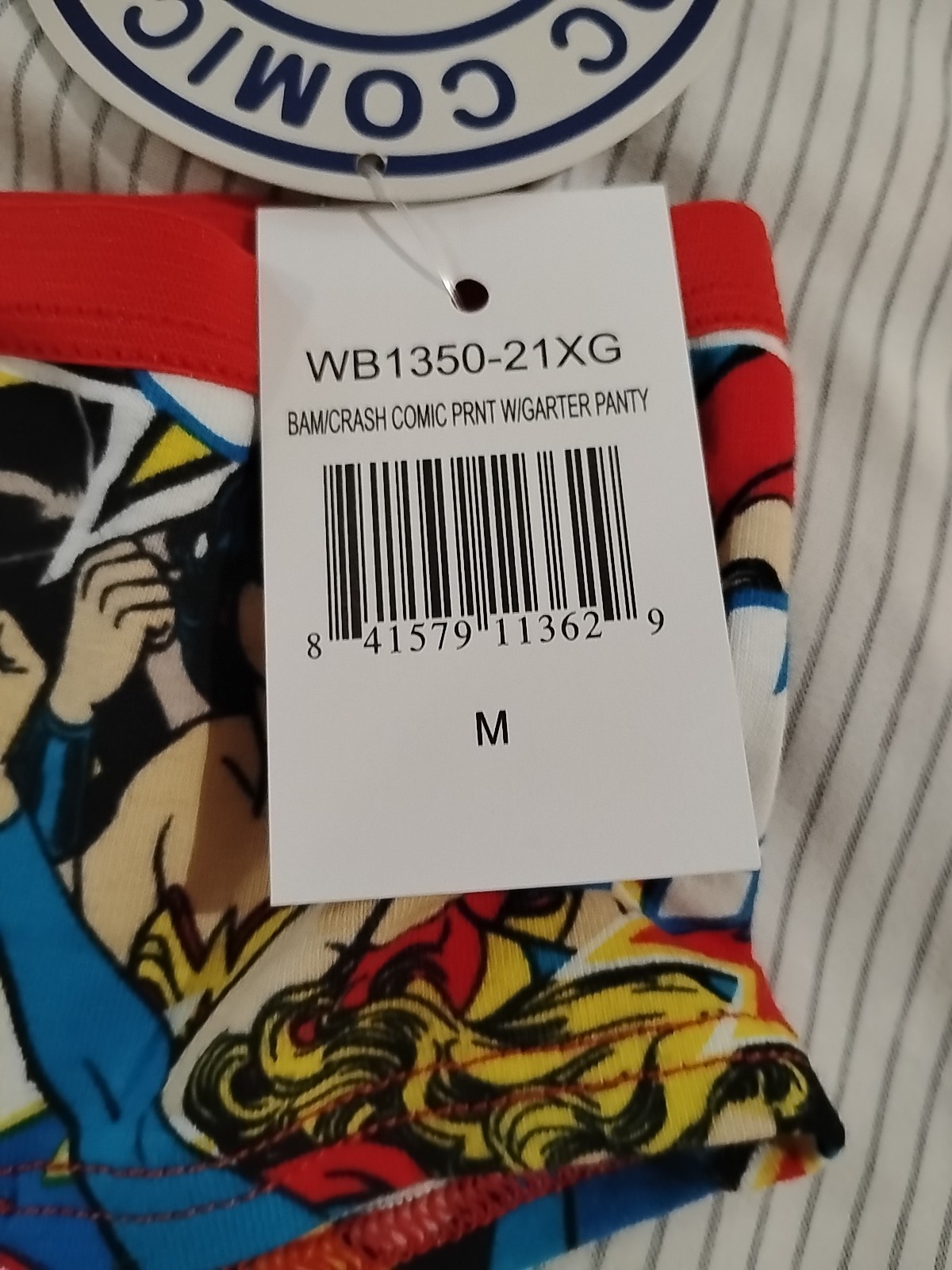 Wonder Woman Comic Pantie Removable Garter Medium Girl Power Fan Wham Bam Crash