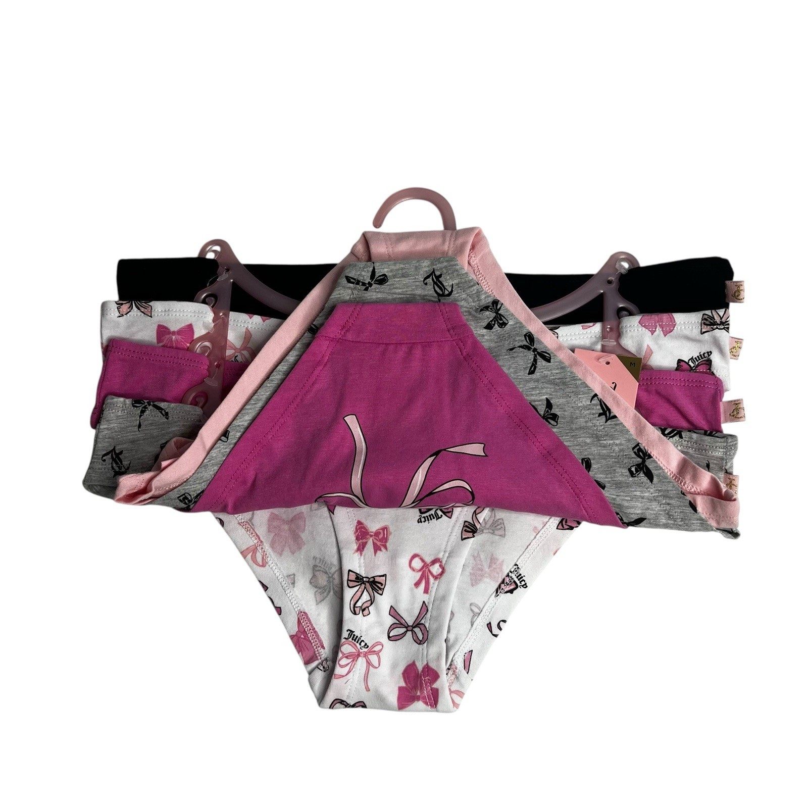 Juicy Couture Women’s Panties Sz Medium Lot/5 Bikinis Multi Colors Tagless