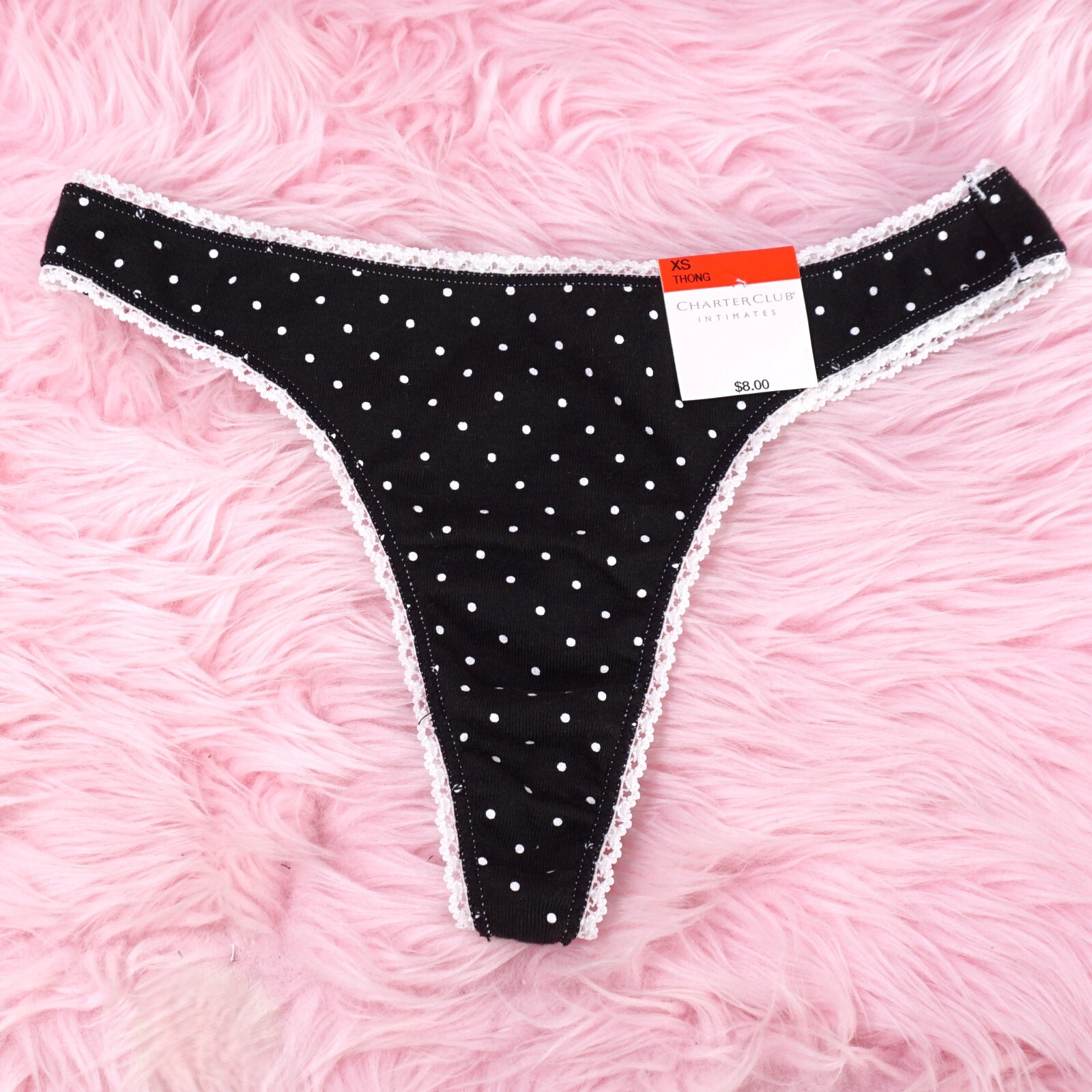 soft cotton Thong panties NWT stretch 4 Colors whale tail Charter Club sz XS-2X