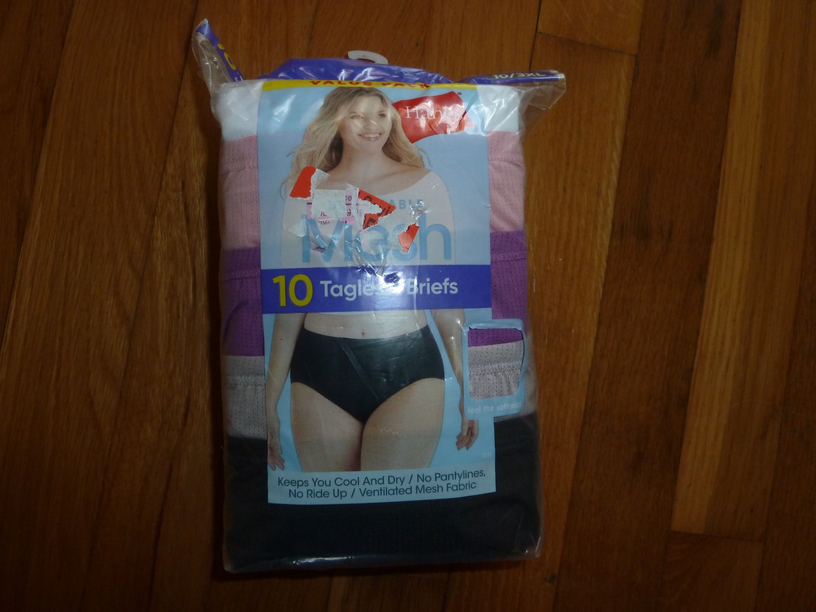 Hanes Breathable Mesh Tagless Briefs Women 10 Pack Size 10 3XL Panties Underwear