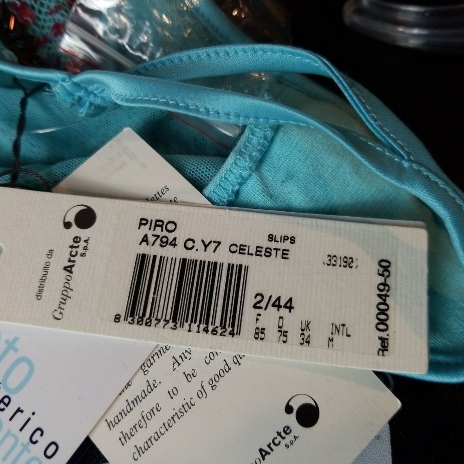 new Argento vivo sequin beaded thong Medium nwt