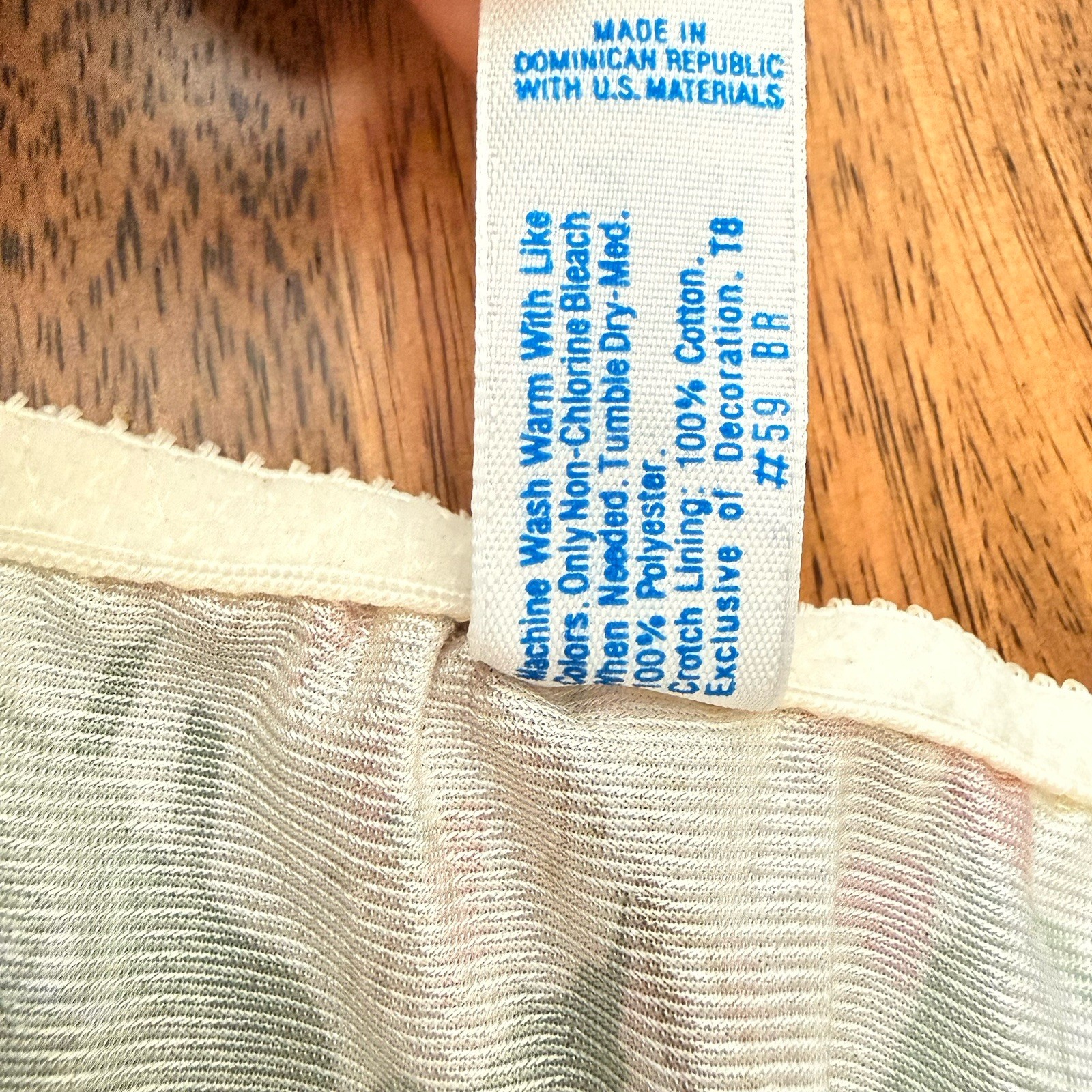 Vtg Maidenform Chantilly Panties L Floral Lace String Bikini Satin Second Skin