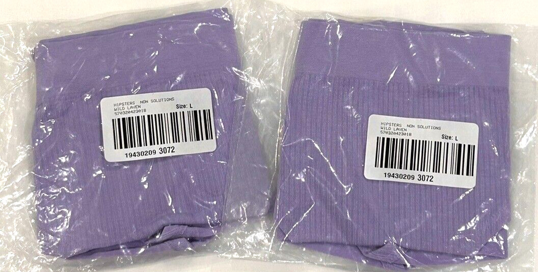 2-$14 ea. Soma Seamless Aloe Ribbed Hipster Storm Cloud Lavender Size L