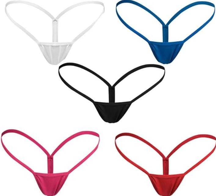 5 Pack Lot Womens Sexy G-String Micro Thongs Panties Underwear Bikini Lingeries