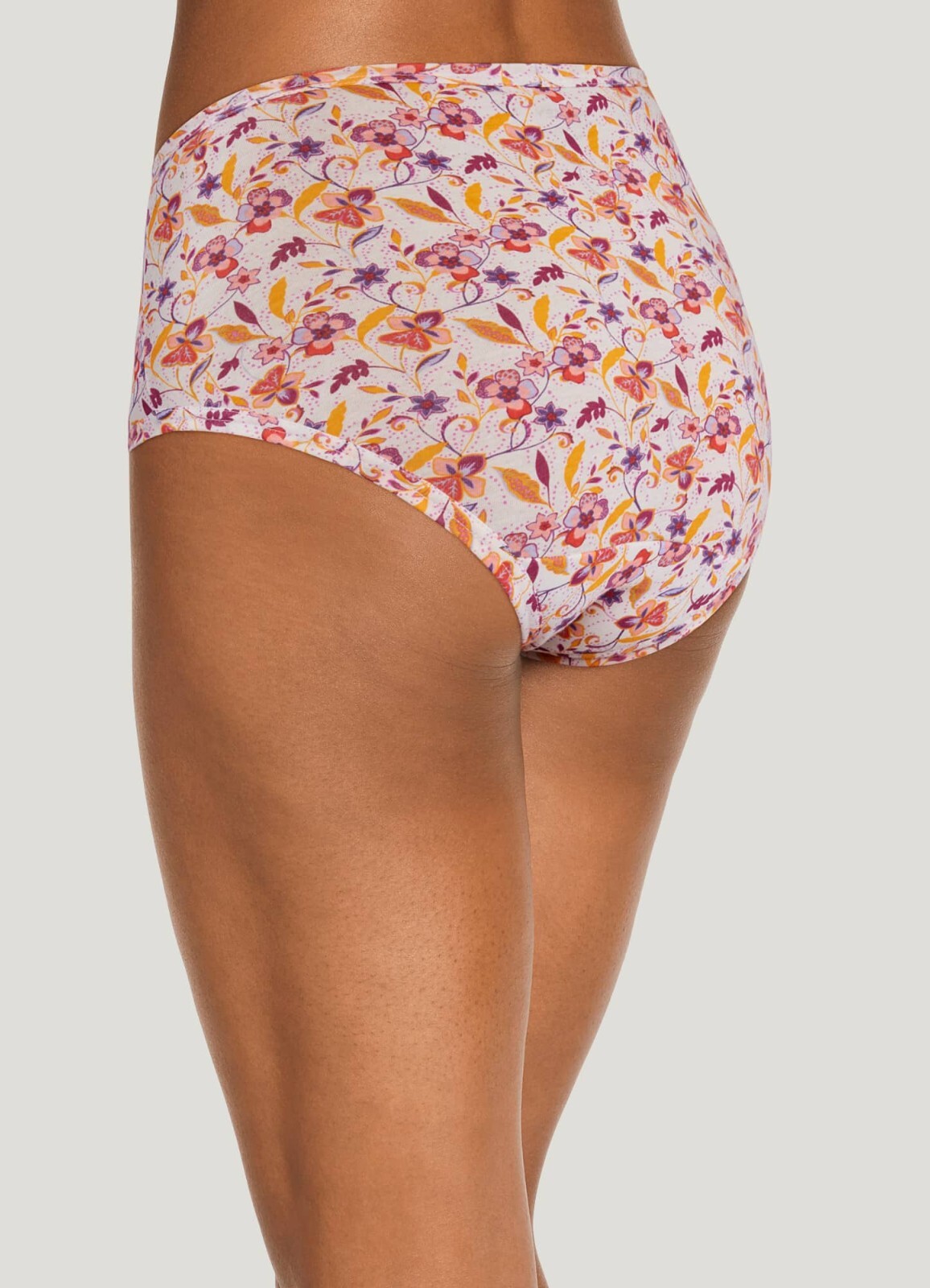 Jockey Size 6 M Elance Briefs 100% Soft Cotton Elance Comfort Purples Floral