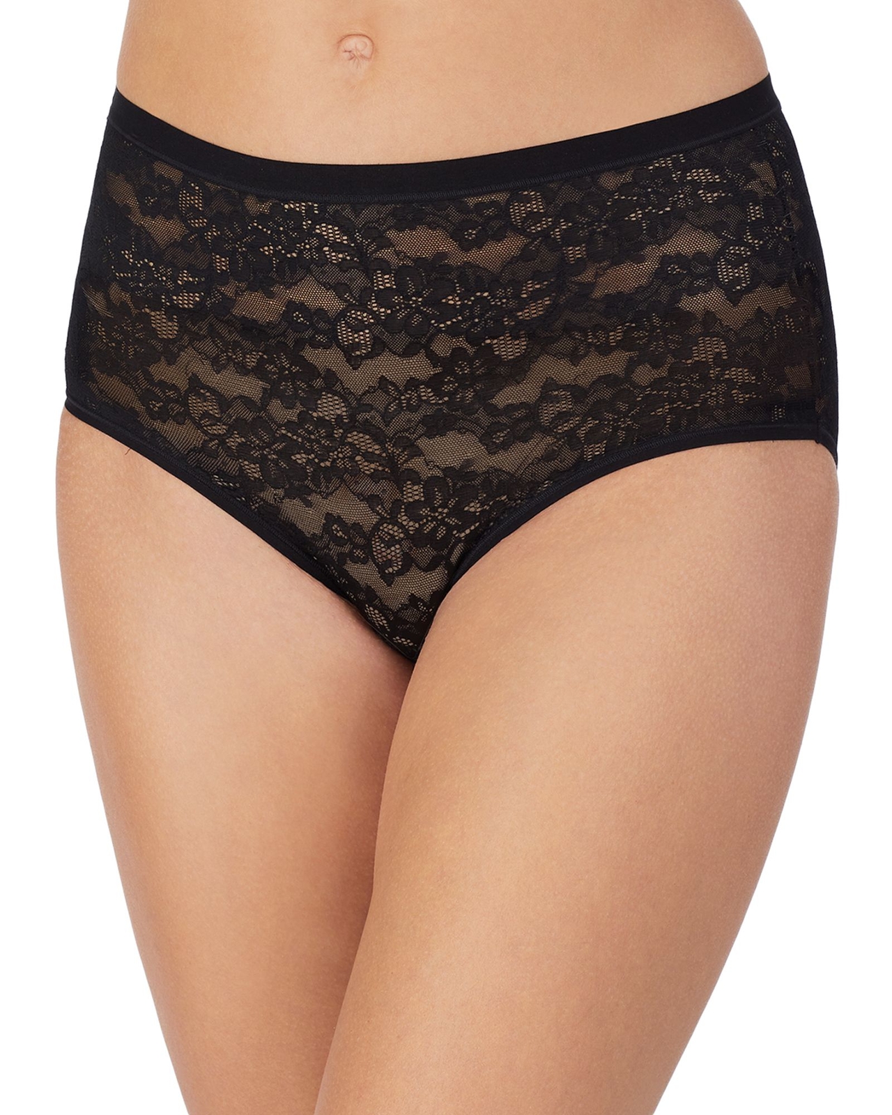 Le Mystère 289658 Women’s Stretch Lace Brief Black Size Medium