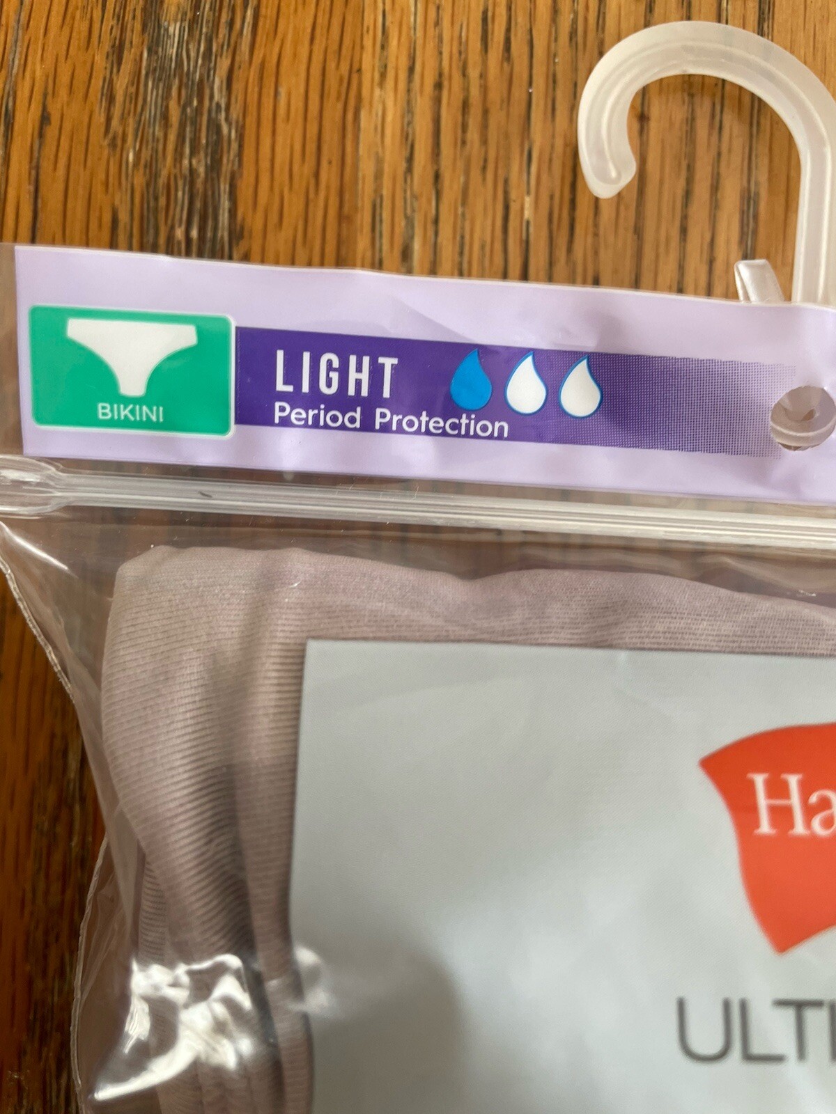 Hanes Ultimate BIKINIS Light Comfort Period Protection 3-Pack Panties Size 8/XL